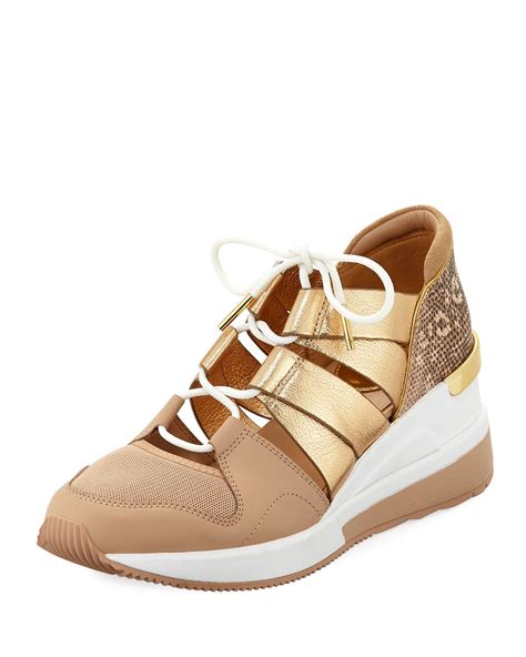 michael kors beckett trainer sneakers|michael kors rose gold sneakers.